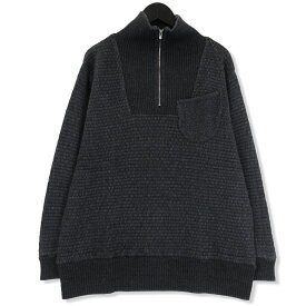 【中古】未使用 Porter Classic ポータークラシック ビートニック 剣道 ニット ハーフジップ PC-030-2453 KENDO KNIT HALF ZIP 黒 M ブラック BEATNIK ケンドー メンズ71009060