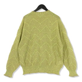 【中古】未使用 QUWAGI クワギ ヘリンボーン ニット QWG21S019 21SS HERRINGBONE KNIT リネン 麻 LEMON 36 タグ付き レディース レモンイエロー 22000479