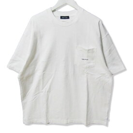 【中古】NAUTICA ノーティカ 半袖Tシャツ 232-12122 刺繍 ポケット コットン ホワイト 白 XL メンズ27105693