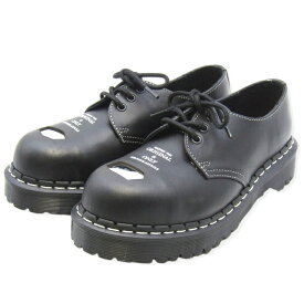 【中古】未使用 Dr.Martens ドクターマーチン UK6 3ホールシューズ 1461 ST スチールトゥ オーバードライブレザー ブラック 黒 STEEL TOE BEX PACK オイルレザー BEXソール シューズ35003137