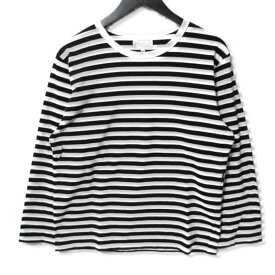 【最大10%OFFクーポン配布中】【中古】agnes b. アニエスベー 長袖Tシャツ 4366J008 ボーダー クルーネック 日本製 ホワイト/ブラック 2 メンズ27105873