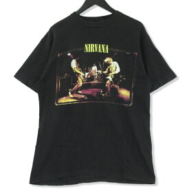 【中古】ヴィンテージ バンドTシャツ ニルヴァーナ NIRVANA 90's From the Muddy Banks of the Wishkah WILD OATS USA製 ブラック 黒 L 1996 シングルステッチ 半袖Tシャツ メンズ70015562