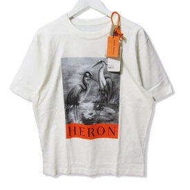 【最大10%OFFクーポン配布中】【中古】未使用 HERON PRESTON ヘロンプレストン NF HERON BW SS TEE HMAC22-007 プリント 半袖Tシャツ WHITE S タグ付き メンズ27106148