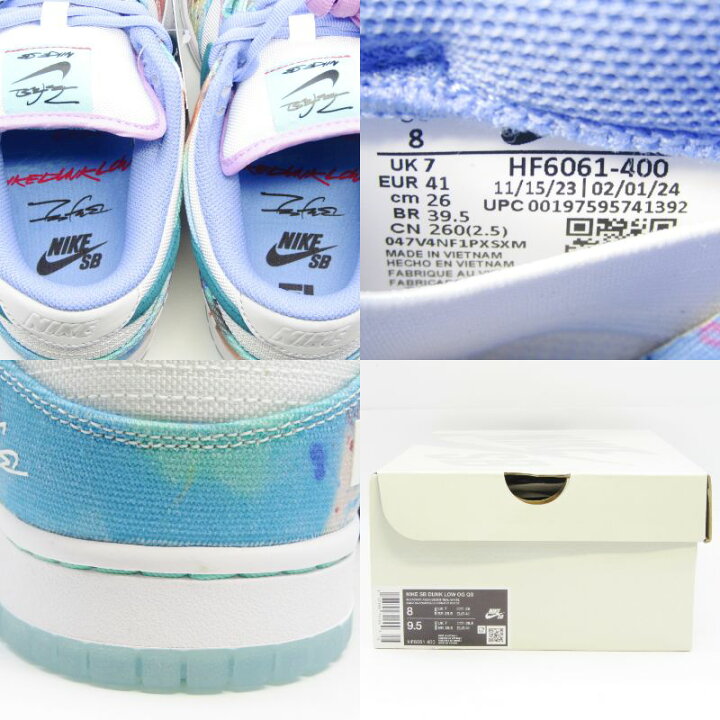 楽天市場】【中古】未使用 Futura × NIKE ナイキ 26cm SB DUNK LOW OG 