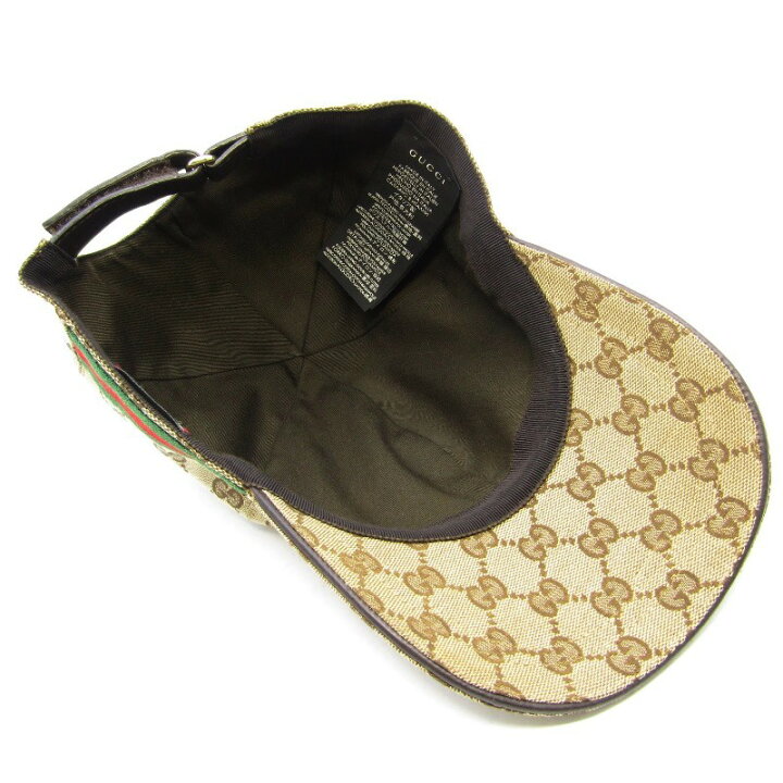 楽天市場】【中古】GUCCI グッチ ベースボールキャップ GGキャンバス  