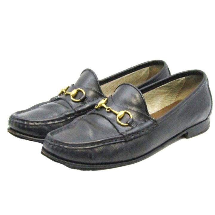 楽天市場】【中古】GUCCI グッチ 38 ホースビットローファー 