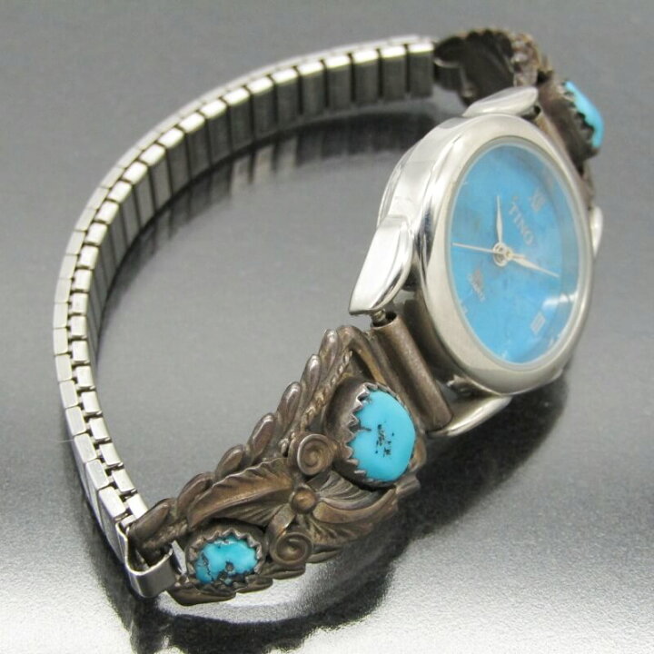 楽天市場】【中古】Navajo ナバホ族 ウォッチブレス ターコイズ  