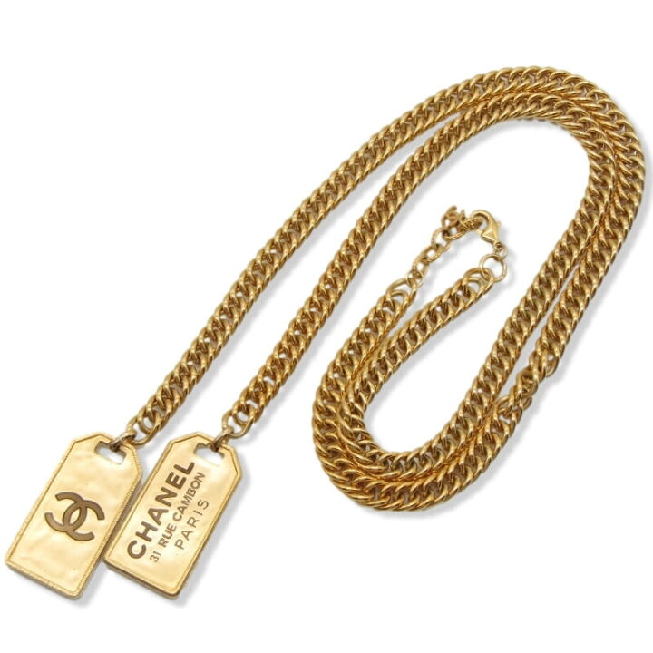 楽天市場】【中古】CHANEL シャネル ネックレス カンボンプレート ココ 