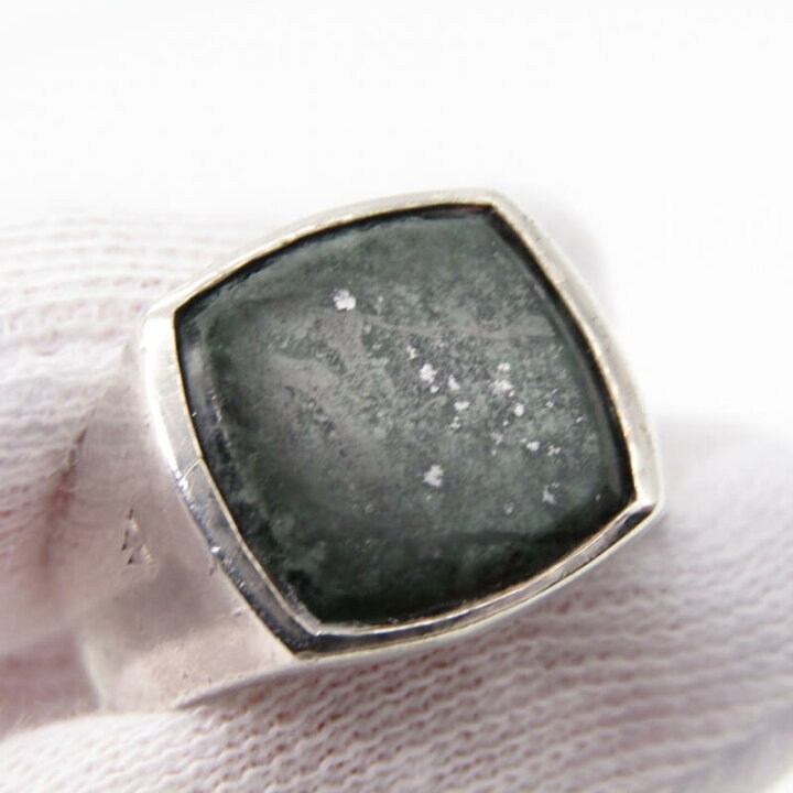 楽天市場】【中古】TOM WOOD トムウッド リング Cushion Green Marble 