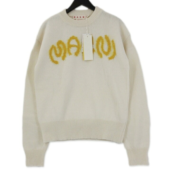 楽天市場】【中古】未使用 MARNI マルニ ロゴ クルーネック ニット 