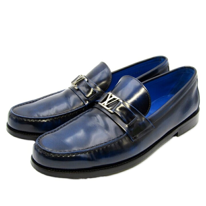 楽天市場】【中古】LOUIS VUITTON ルイヴィトン 9.5 レザーローファー 