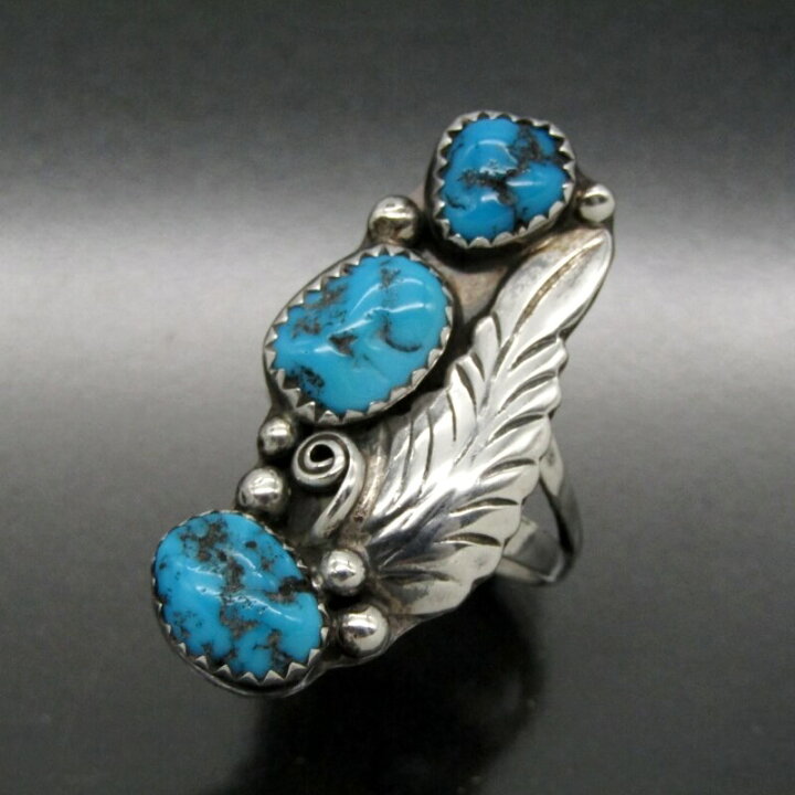楽天市場】【中古】Navajo ナバホ族 リング モレンシ 3ターコイズ LW 