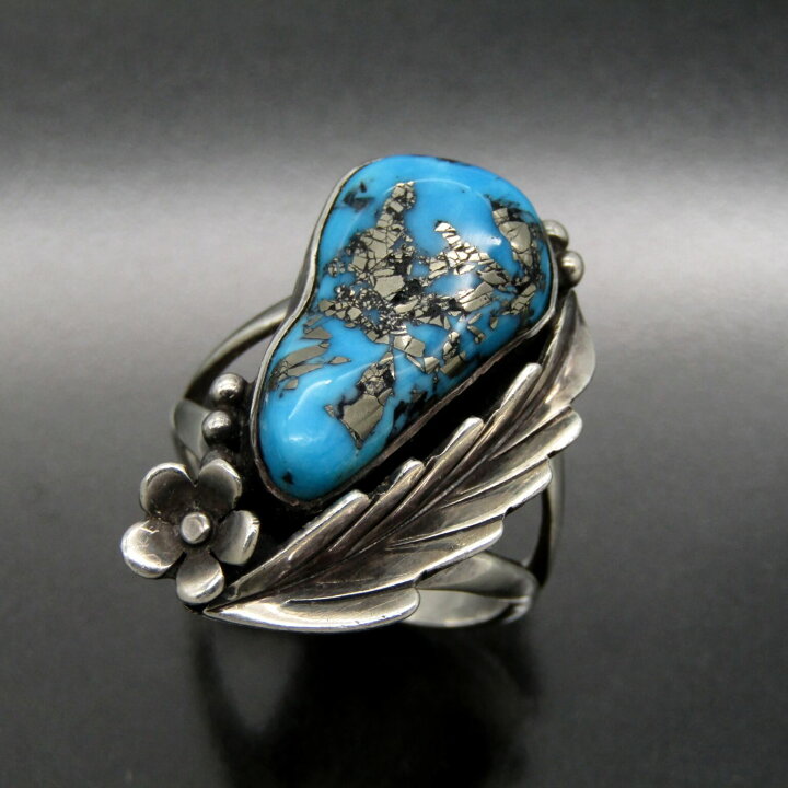 楽天市場】【中古】Navajo ナバホ族 リング ターコイズ リーフ 