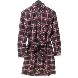 【中古】FWK BY ENGINEERED GARMENTS エンジニアドガーメンツ 長袖シャツ ワンピース チェック柄 コットン USA製 ブラック 1 レディース レディース 27109407