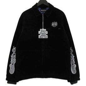 【中古】未使用 BLACKEYEPATCH ブラックアイパッチ FLAME RIDER LOGO VELOUR RIDERS JACKET BEPSS25OT02 ブラック 黒 M タグ付きフレーム ライダー ロゴ ベロア ライダース ジャケットメンズ 71012112