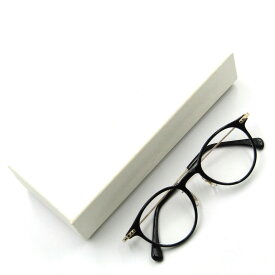 【中古】美品 EYEVAN アイヴァン メガネフレーム Lotus 日本製 ロータス ボストン コンビ 1PIN 1SCREW PBK ピアノブラック/ゴールド メガネ 眼鏡 サングラス 65007542