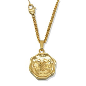 【中古】未使用 Taiga Igari タイガイガリ ネックレス Sealing Necklace TIJW4020 GD シーリング 封蝋スタンプ ペンダント ゴールド色 ブラス 日本製 28010165