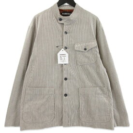【中古】美品 AUBERGE オーベルジュ SORBONNE コーデュロイジャケット スタンドカラー 日本製 アイボリー 44 タグ付きメンズ 71012770