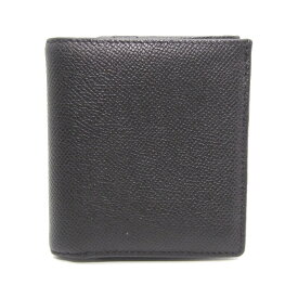 【中古】Whitehouse Cox ホワイトハウスコックス 二つ折り財布 S1975 COMPACT WALLET LONDONCALF/BRIDLE 小銭入れ付 ブラック 黒 レザー 28010473