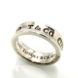 【中古】Tiffany&Co. ティファニー リング 1837 カーブフォルム ロゴ SV925 メンズ レディース 指輪 15号 シルバー 28010555