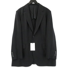【中古】未使用 YLEVE イレーヴ HEMP ORGANIC COTTON CANVAS JACKET 170-4120007 テーラードジャケット ヘンプ ブラック 黒 5 タグ付きオーガニック コットン キャンバス メンズ 71013350