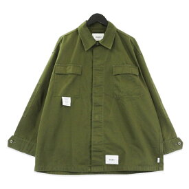 【中古】WTAPS ダブルタップス GUARDIAN JACKET CTPL TWILL 232WVDT-JKM01 ミリタリージャケット 日本製 OLIVE DRAB 3 シャツジャケット メンズ 70016837