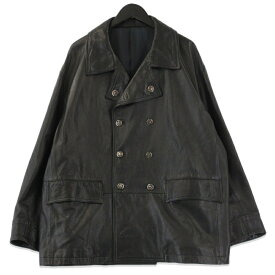 【中古】Porter Classic ポータークラシック ドラッグストアジャケット PC-017-2977 DRUG STORE JACKET W/SILVER ブラック 黒 XL BUTTONS 925 レザージャケット ダブル 牛革 メンズ 70016852