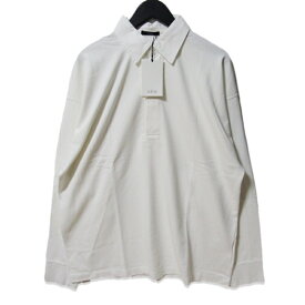 【中古】未使用 YLEVE イレーヴ OPEN END COTTON PIGMENT DYE RUGGER P/O 170-4266081 長袖シャツ ホワイト 白 5 タグ付きラガーシャツ コットン 日本製メンズ 27111135