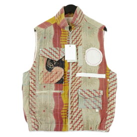 【中古】未使用 FAF エフエーエフ KHANTA QUILT VEST 103122202 タクティカルベスト 刺し子 カンタキルト ASST 1 タグ付き ジップベスト メンズ 70016987