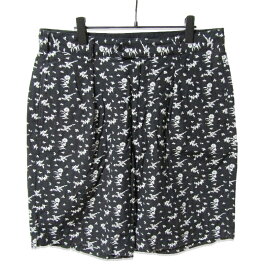 【中古】ENGINEERED GARMENTS エンジニアドガーメンツ ワークショーツ 花柄 USA製 総柄 ブラック 黒 Mメンズ 27111365
