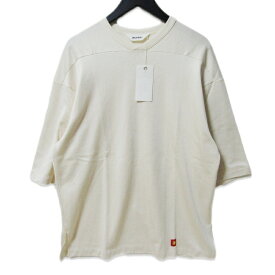 【中古】未使用 DIGAWEL ディガウェル football T-shirt DWXA041 フットボールTシャツ オーバーサイズ天竺Tシャツ ベージュ 1 タグ付きカットソー 五分袖Teeメンズ 27111459