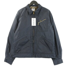 【中古】美品 WACKO MARIA × Lee ワコマリア 91-B JACKET 24FW-WMO-LE01 リー ナイロンジャケット コラボ ネイビー L タグ付き ショート丈 裏ボア レオパード メンズ 70017179