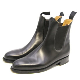 【中古】美品 J.M.WESTON ジェイエムウエストン 7C チェルシーブーツ #705 ボックスカーフ サイドゴアブーツ レザーソール ブラック 黒 Side gore boots 39ラスト ブーツ 35004946