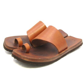 【中古】JUTTA NEUMANN ユッタニューマン US8D 26cm レザーサンダル ALICE SQUARE アリス スクエア ラティーゴレザー タン ブラウン ビルケンソール サンダル 35004951