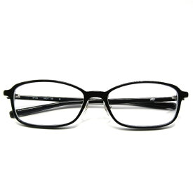 【中古】999.9 フォーナインズ メガネフレーム NP-725 度入り 日本製 スクエア ネオプラスチック 90 ブラック メガネ 眼鏡 サングラス 61004170