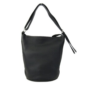 【中古】CHARLES ET CHARLUS シャルルエシャルリュス バケットバッグ Christine 2WAY ショルダーバッグ 牛革 ブラック 黒 グレインレザー バッグ 鞄 61004232