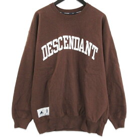 【中古】DESCENDANT ディセンダント スウェット 242ATDS-CSM16 TEAM CREW NECK アーチロゴ クルーネック ブラウン 2メンズ 71014388