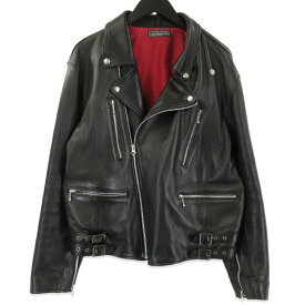【中古】LOST CONTROL ロストコントロール シープ ダブルライダース LJ-05 Sheep Leather Jacket レザージャケット 羊革 ブラック 黒 4日本製 メンズ 71014394