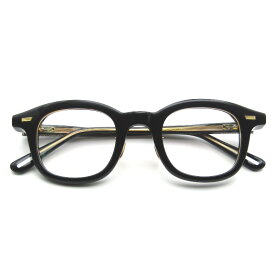 【中古】未使用 YUICHI TOYAMA:5 ユウイチトヤマ ファイブ メガネフレーム BASTILLE 日本製 バスティーユ スクエア 1 Black/Goldインナーメタルリム メガネ 眼鏡 サングラス 65009553