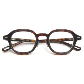 【中古】未使用 YUICHI TOYAMA:5 ユウイチトヤマ ファイブ メガネフレーム BEACON 日本製 ビーコン ヘキサゴン 3 Demi/Silverインナーメタル 六角形 メガネ 眼鏡 サングラス 65009556