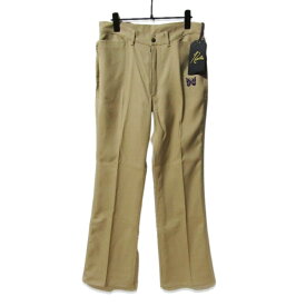 【中古】未使用 NEEDLES ニードルズ ブーツカットパンツ MR225 23SS Needles Boot-Cut Jean Poly Twill ポリエステル 日本製 ベージュ Sメンズ 27112439