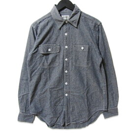 【中古】ENGINEERED GARMENTS WORKADAY エンジニアドガーメンツ ワーカデイ 長袖シャツ UTILITY SHIRT ユーティリティシャツ ブルー Sコットン シャンブレー USA製メンズ 27112489