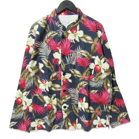 【中古】ENGINEERED GARMENTS エンジニアドガーメンツ DAYTON SHIRT HAWAIIAN FLORAL JAVA CLOTH デイトンシャツ ネイビー Sシャツジャケット USA製メンズ 27112661