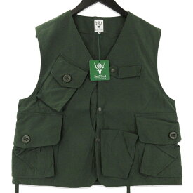 【中古】未使用 South2 West8 サウスツーウエストエイト テンカラベスト MR694 Tenkara Vest Nylon Oxford 日本製 グリーン Sメンズ 71015231