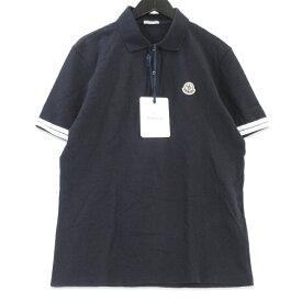 【中古】美品 MONCLER モンクレール 半袖ポロシャツ K10918A00027 EMBROIDERED LOGO SS POLO ネイビー M メンズ 99000643