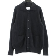 【中古】stein シュタイン カーディガン ST.994 FINE ALPACA KNIT COLLARED CARDIGAN ブラック 黒 S メン…