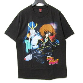 【中古】未使用 GEEKS RULE ギークス ルール 半袖Tシャツ Captain Harlock 宇宙海賊キャプテンハーロック ブラック 黒 Lシルクスクリーン ウォッシュ加工メンズ 27113329