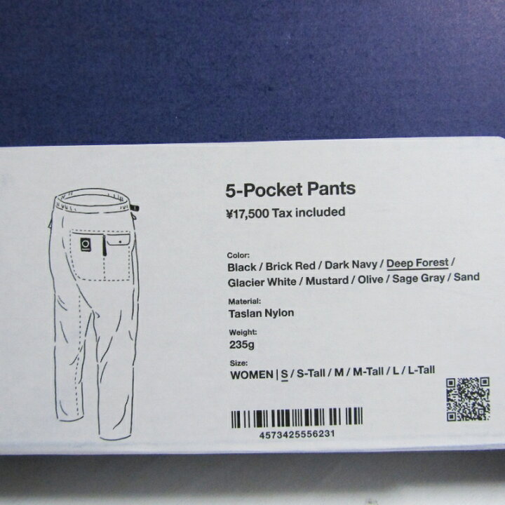 楽天市場】【中古】未使用 山と道 ヤマトミチ 5-Pocket Pants 25 W
