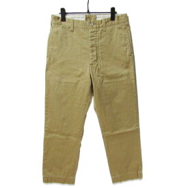 [Used] TROPHY CLOTHING Civilian Trousers TR-CP02 47 CIVILIAN TROUSERS Khaki 32 Army Metal Buttons Cotton Work Pants Men's 27114158