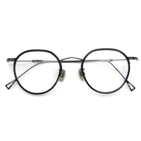 【中古】美品 金子眼鏡 × ISSEY MIYAKE EYES カネコガンキョウ イッセイミヤケ メガネフレーム PANT-V S BK ブラック/ガンメタル日本製 パント5S クラウンパント ワッパ コンビ ワッパ ウィンザーリム メガネ 眼鏡 サングラス 54001172